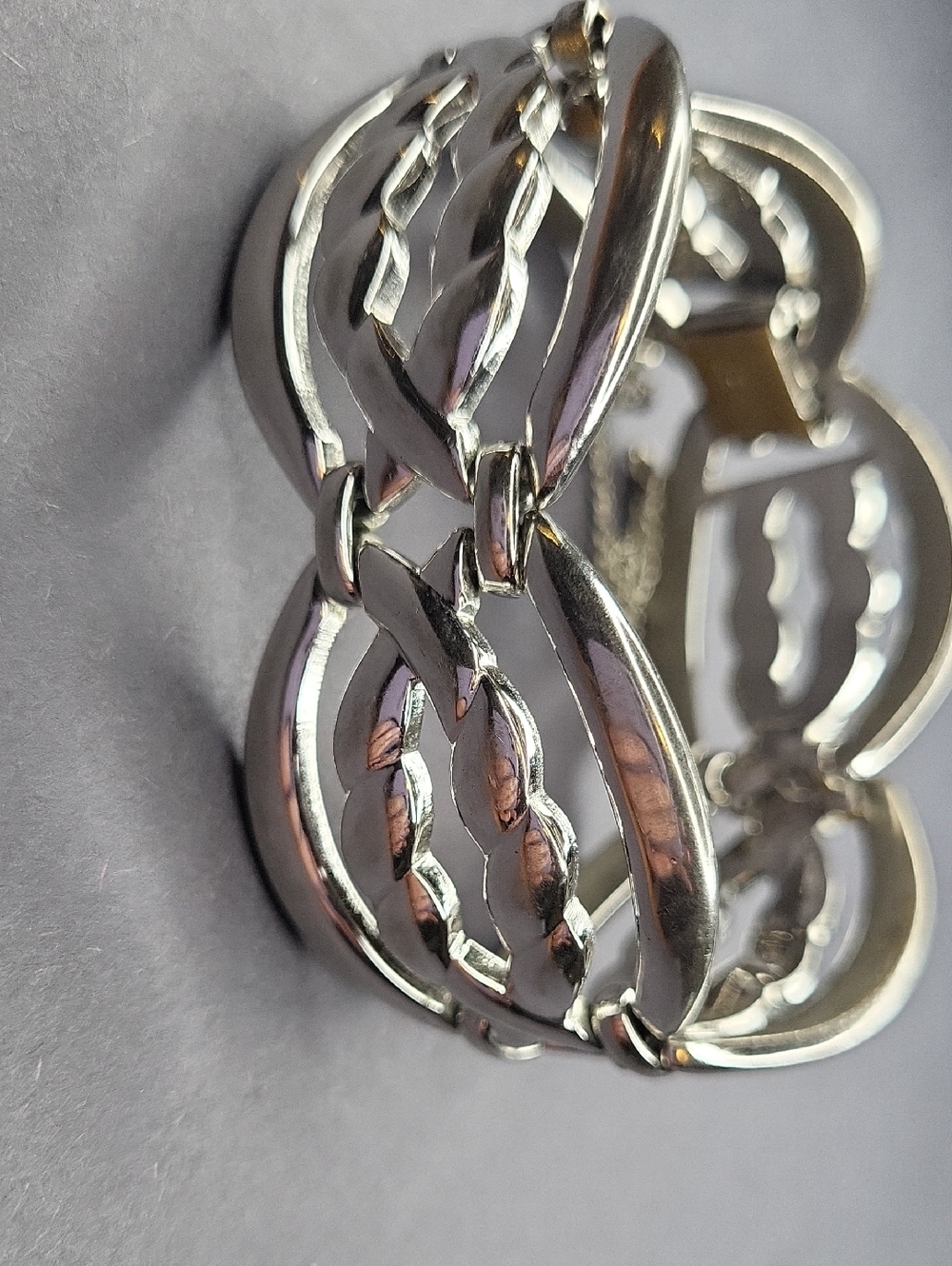 Monet Silver Tone Linked Multi-Loop Bracelet